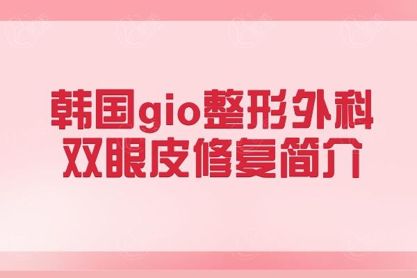 韩国gio整形外科双眼皮修复简介