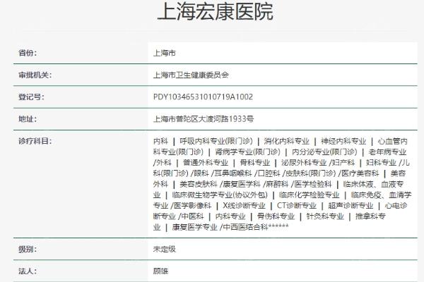 上海宏康医院私密科靠谱吗?男性/女性私密医生技术好经验多满意度高
