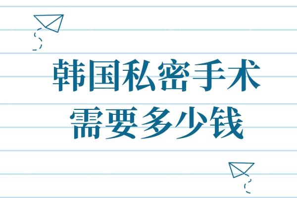 韩国私密手术需要多少钱