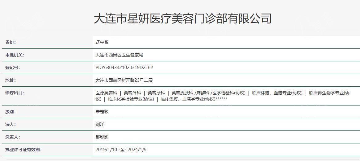 大连星妍医疗美容门诊部口碑怎么样 看了医院资质和医生实力是真香