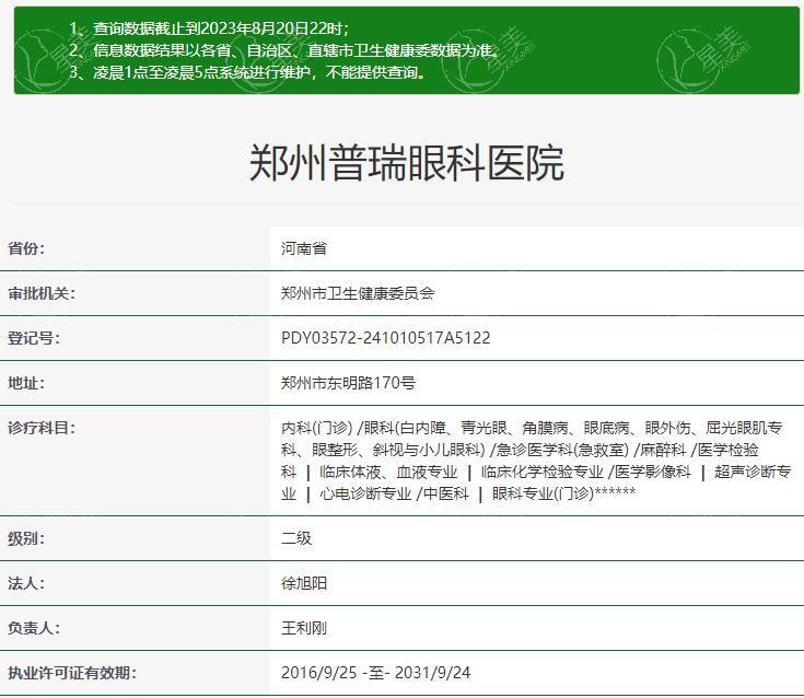 郑州普瑞眼科医院 