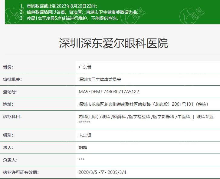 深圳深东爱尔眼科医院近视眼手术多少钱?激光治疗9500元起，晶体植入25000元起