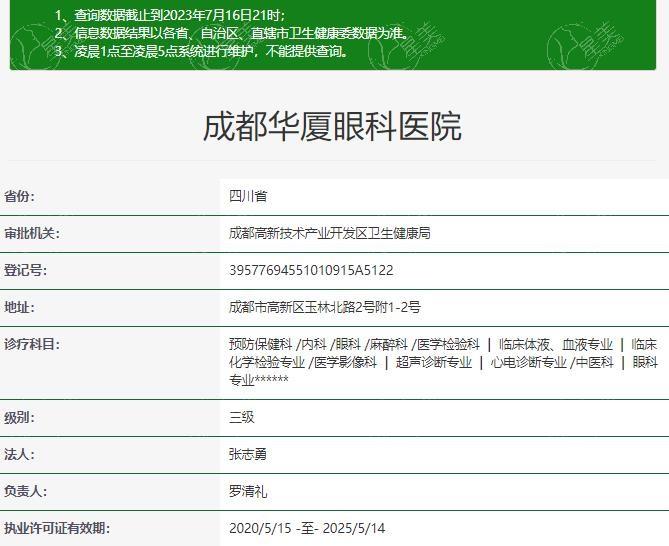成都华厦眼科医院怎么样?做近视眼/白内障/晶体置换等技术可靠
