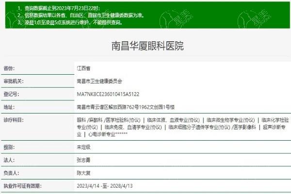 南昌华厦眼科医院技术怎么样？正规眼科，白内障手术切口小复原比较快