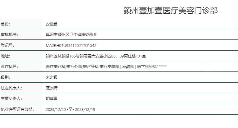 阜阳壹加壹医美口碑咋样啊？整友评价正规可靠技术有保障