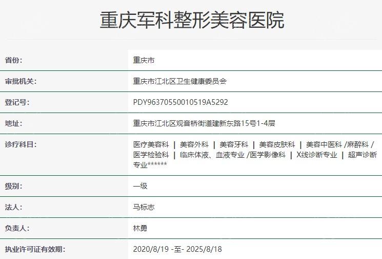 重庆军科疤痕中心价格不贵地址 + 电话查询啦！可靠放心，医生经验足