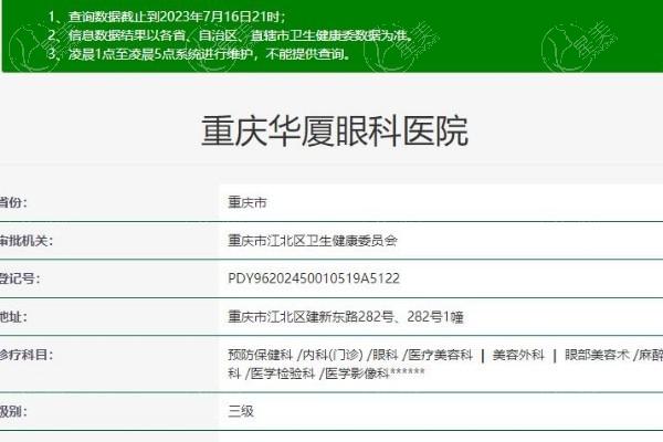 重庆华厦眼科医院如何？全方位解析医院资质、口碑评价、地址与价格