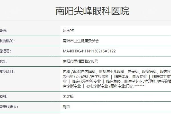 南阳尖峰眼科医院白内障手术收费高不高？价格合理且好评率高