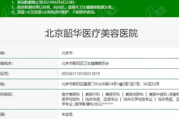 揭秘北京韶华医疗美容医院正规吗？资质正规且口碑爆棚无隐形消费