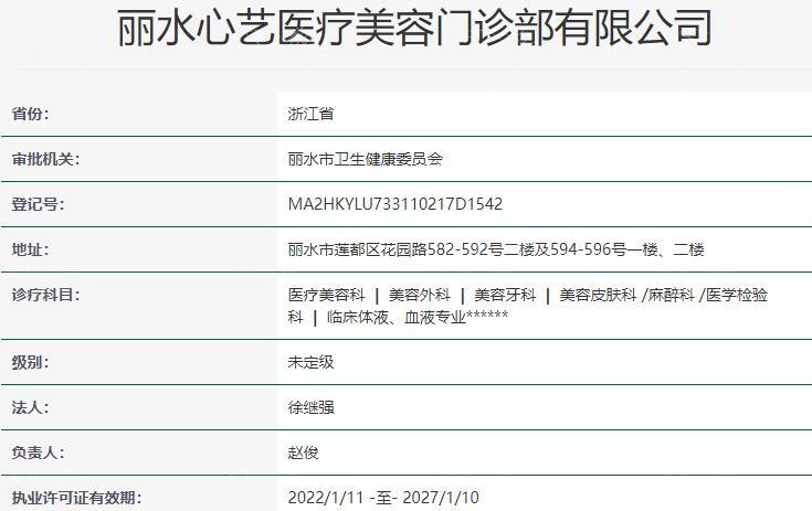 丽水心艺医疗美容门诊部好不好：设备齐全且服务好认可度高