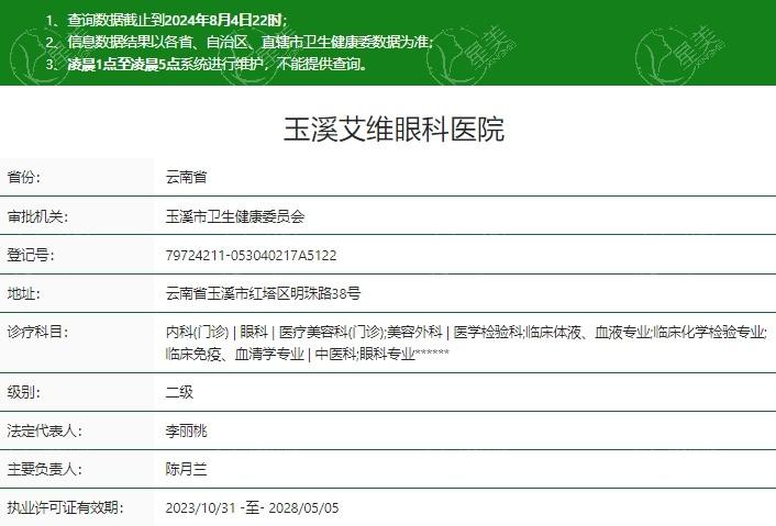 云南玉溪艾维眼科医院眼科收费详情全知晓：激光12000起、半飞秒15300+、晶体植入3.05w+